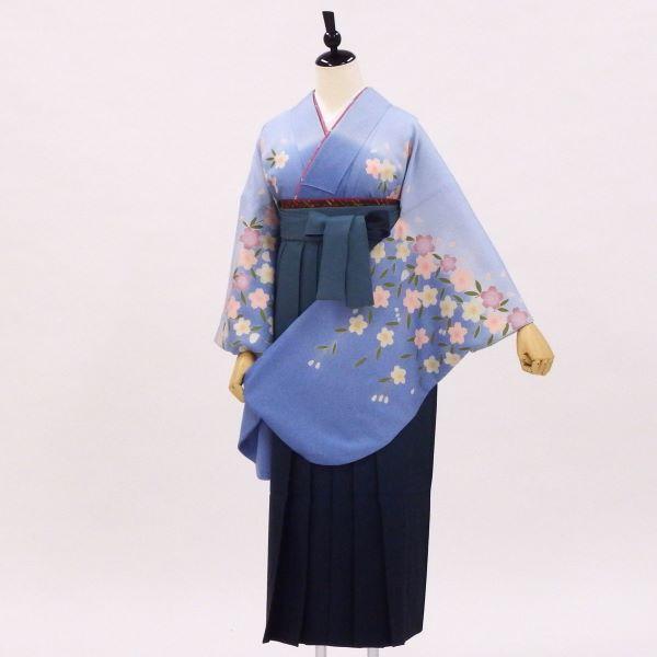卒業式 着物と袴 6点セット販売 身長約153から157cm対応 ブルー