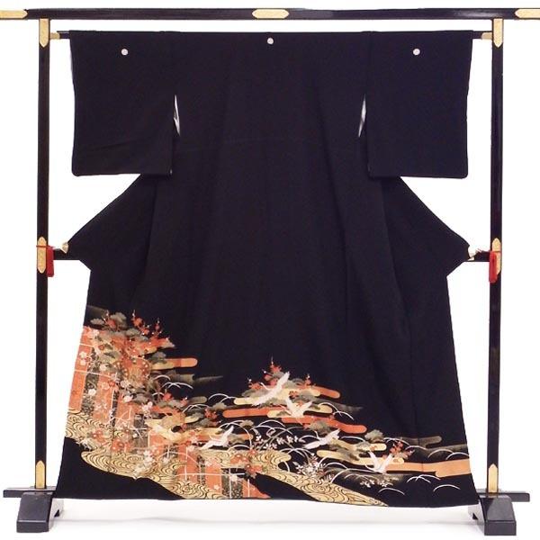 №442 　専用ページ　正絹黒留袖　正絹長襦袢　フルセット №442 豪華 正絹黒留袖 正絹長襦袢 刺繍半衿 縫い付け 小物 フル