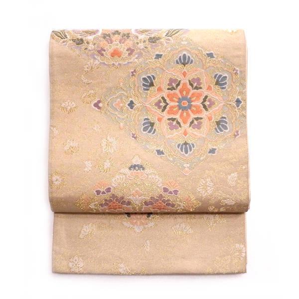 新入荷！！美品 正絹 リサイクル 礼装袋帯 六通 正倉院文様 留袖 式典 結婚式 正絹】袋帯 貸衣装使用品をリサイクル販売 礼装用 六通柄 気品漂う正倉