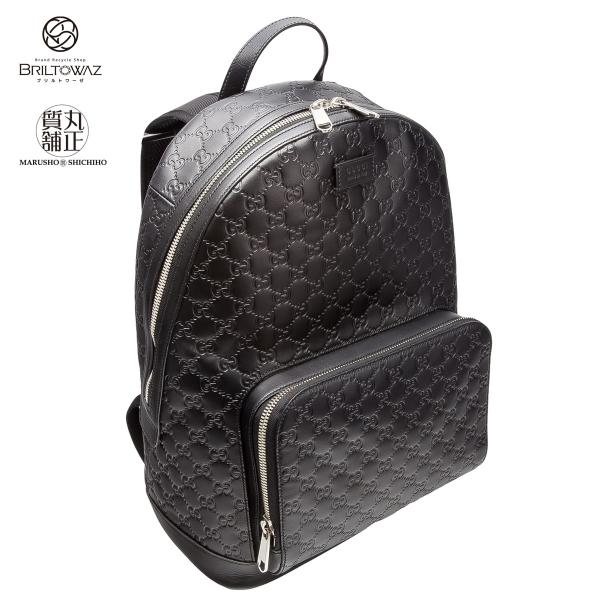 グッチシマ グッチ バックパック リュックサック 黒 レザー グッチシマ グッチ バックパック リュックサック 黒 レザー