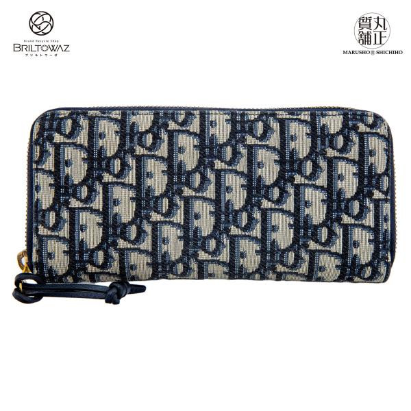 クリスチャンディオール オブリーク ラウンドファスナー財布 ジャガードキャンバス トロッター レディース 送料無料(574042) :574042:質屋 丸正質舗 !店 通販 Christian Dior◆オブリークジャガード Oblique Jacquard 3つ折り財布 総柄 2OBBC110YSE