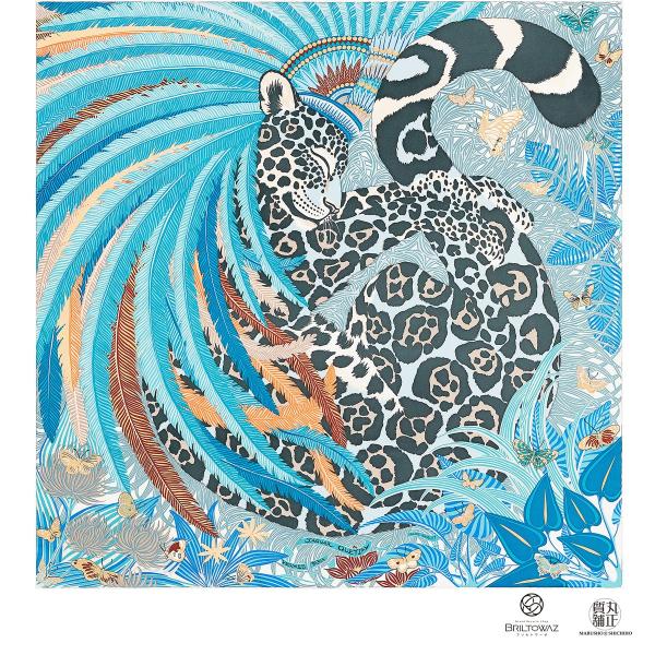 HERMES エルメス スカーフ カレ90 2018春夏 新作 Jaguar Quetzal HERMES エルメス スカーフ カレ90 2018春夏 新作 Jaguar Quetzal