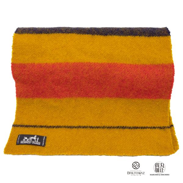 HERMES エルメス ロカバール マフラー ストール ウール100% フランス HERMES エルメス ロカバール マフラー ストール ウール100