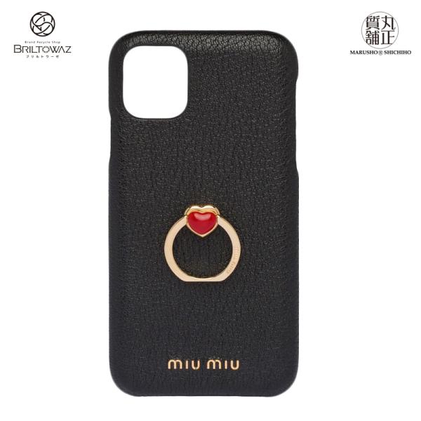 ミュウミュウ　iPhone11　ケース　カバー　5ZH114　マドラス　LOVE RING　レディース　MIUMIU【中古】M209278