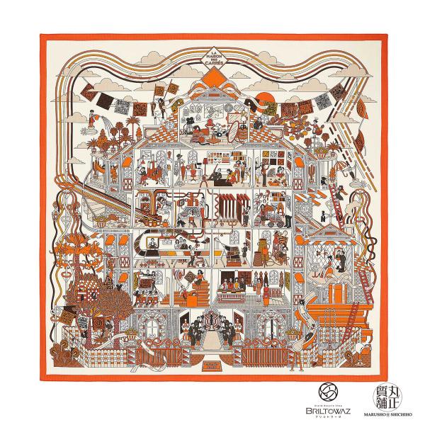 HERMES エルメス カレジェアン 140 ストール メゾンデカレ La HERMES エルメス カレジェアン 140 ストール メゾンデカレ La