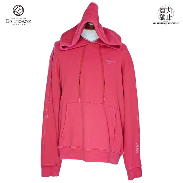 off white（オフホワイト） Diag Unfinished Hoodie パーカー