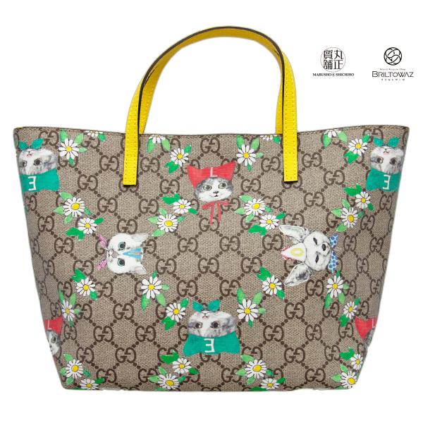 グッチ 2018SS チルドレンズ ヒグチユウコ トートバッグ キャット 410812 限定 GGスプリーム イエロー レディース GUCCI 猫(M210640) グッチ 2018SS チルドレンズ ヒグチユウコ トートバッグ キャット 410812 限定 GGスプリーム イエロー レディース GUCCI 猫(M210640)