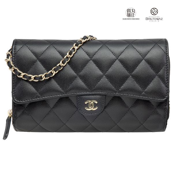 CHANEL シャネル 22C マトラッセ チェーン クラッチ ウォレット CHANEL シャネル 22C マトラッセ チェーン クラッチ ウォレット