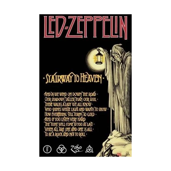 ほぼA4サイズ ミニポスター写真 レッドツェッペリン 天国への階段 Led
