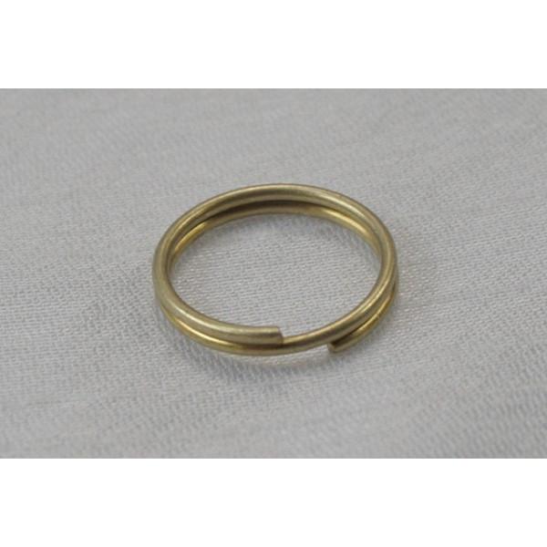 【日本製】ダブルリング　BP（真鍮艶消メッキ）　１２mmｘ１mm（鉄製）