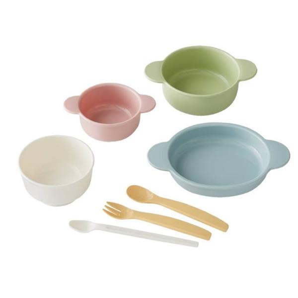 他サイト： コンビ はじめて離乳食 かさなる食器 収納じょ〜ず 176118 5ヶ月頃から ギフト 食器セット シンプル パステル 御祝の商品画像