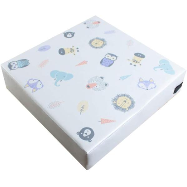 他サイト： イマージ お子さま用 大判高さ調節クッション 北欧アニマルグレー 506673 チェア用クッション いす お食事 勉強 お手入れ簡単 簡単装着★の商品画像