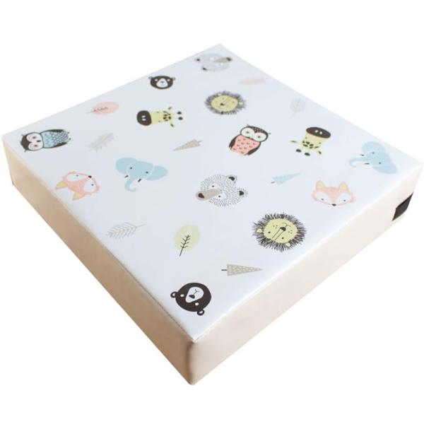 他サイト： イマージ お子さま用 大判高さ調節クッション 北欧アニマルベージュ 506680 チェア用クッション いす お食事 勉強 お手入れ簡単 簡単装着★の商品画像