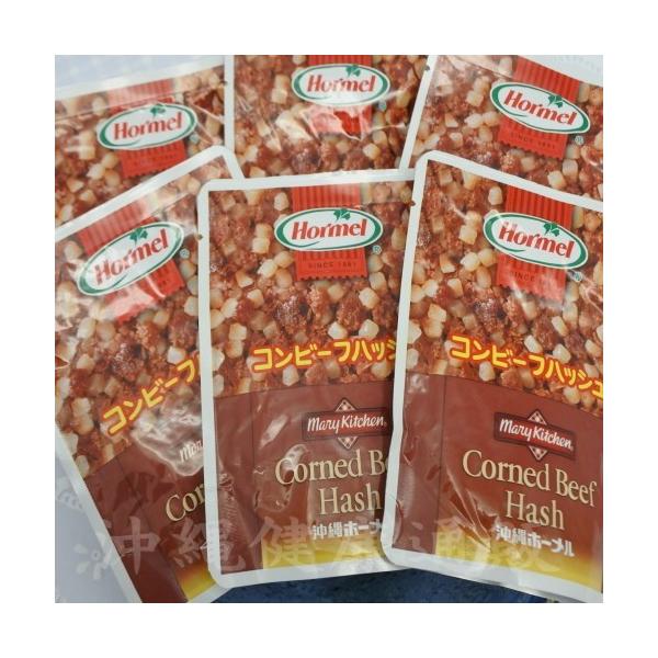 テレビ番組で紹介された沖縄県民熱愛グルメ！「コンビーフハッシュ」は、コンビーフとハッシュドポテトを混ぜ合わせた、沖縄の定番食材です。ゴーヤーチャンプルー、野菜チャンプルーなど チャンプルー料理（炒め物）の具材に使われる他、卵でとじてオムレツ...