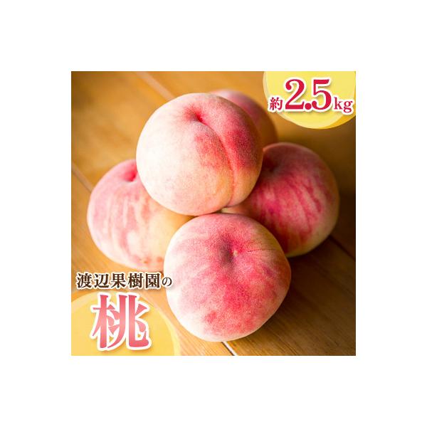 渡辺果樹園の桃　約2.5kg(段ボール箱入り)