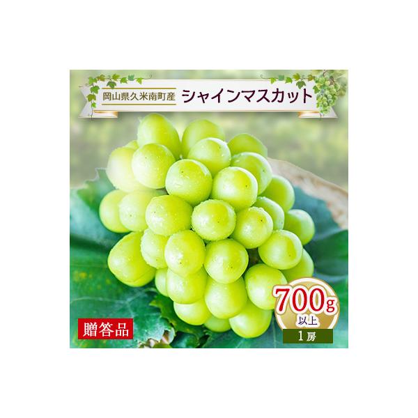 〈2026年発送〉岡山名産【晴王】シャインマスカット700g以上(1房)【贈答品】久米南町産