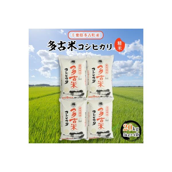 【令和7年産】多古米コシヒカリ　精米20kg(5kg×4袋)