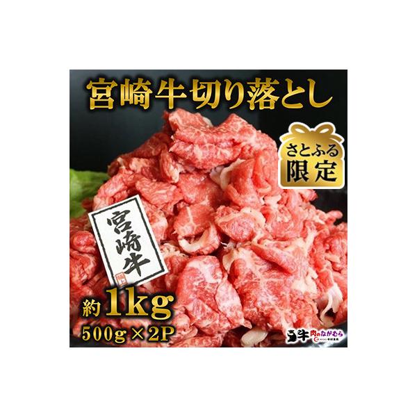 【さとふる限定】宮崎牛切り落とし 1kg【A-0105】