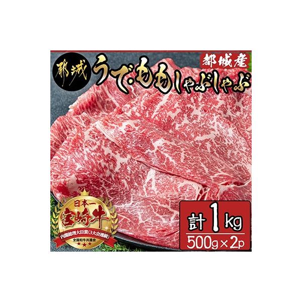 《宮崎牛》【宮崎県 都城市産】うで・ももしゃぶしゃぶ 計1kg (500g×2パック)