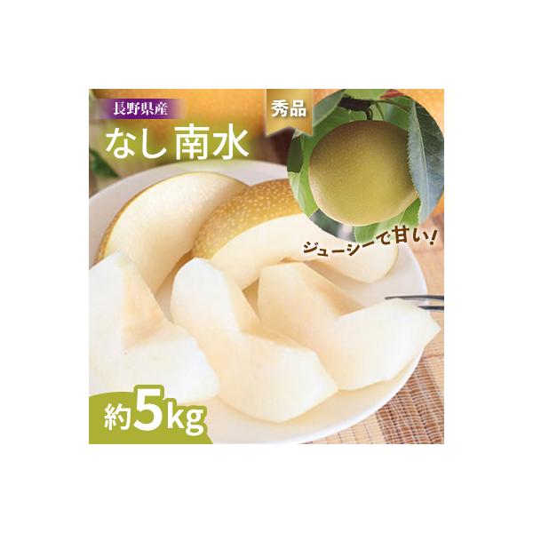 ジューシーで甘い梨!長野県産 梨(南水) 約5kg 秀品〈2026年9月中旬～10月中旬発送〉