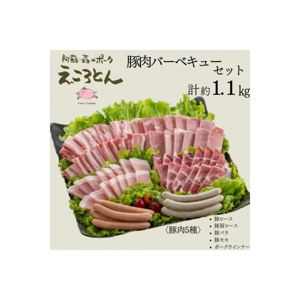 【ファームヨシダ】えころとん・豚肉5種計1200g・豚肉バーベキューセット
