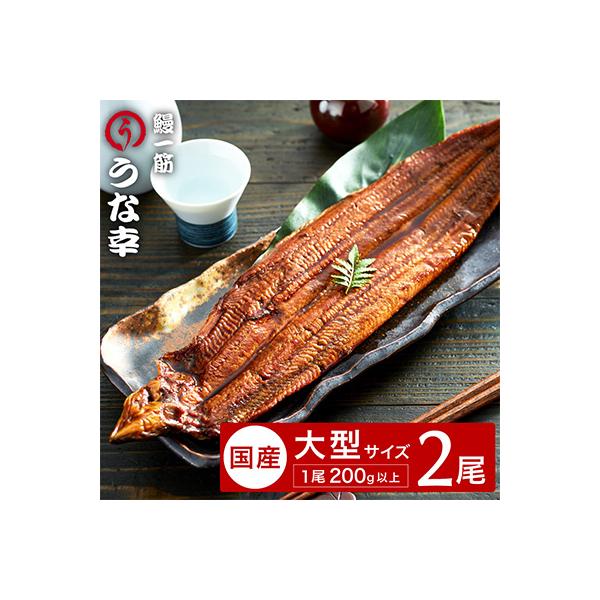 鰻一筋「うな幸」のふわとろ蒲焼き【“国産”特大2本入り】たれ付き