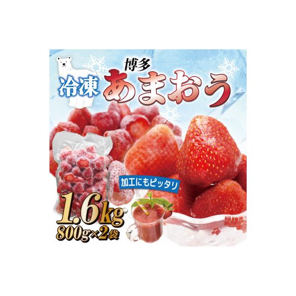 冷凍「博多あまおう」800g×2袋　計1.6kg[H4001]
