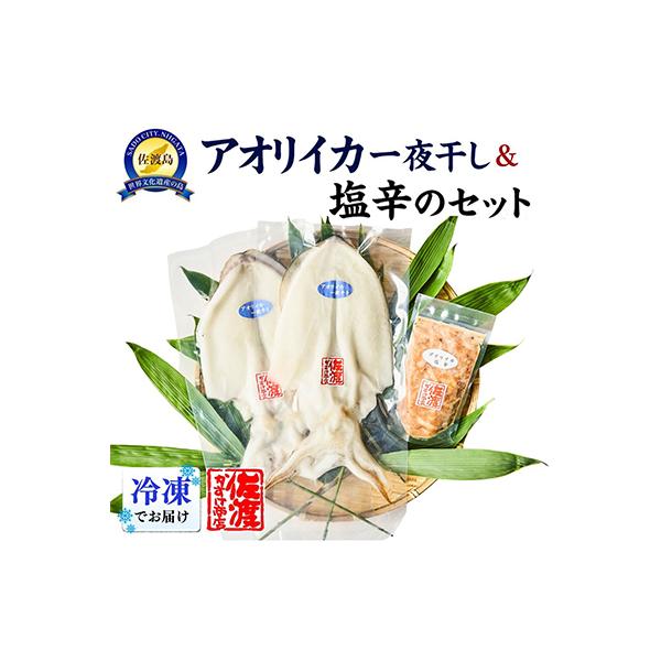 佐渡産 アオリイカ一夜干し&塩辛のセット