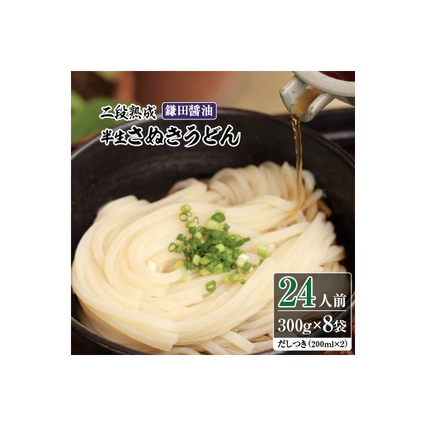 二段熟成半生さぬきうどん24人前(300g×8袋)/だしつき(200ml×2)鎌田醤油