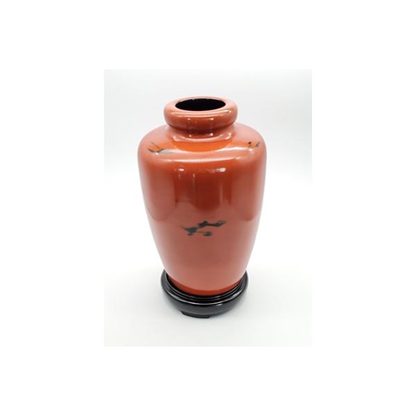 海南市 ふるさと納税 紀州漆器 伝統工芸士 谷岡敏史作 木製根来塗花瓶