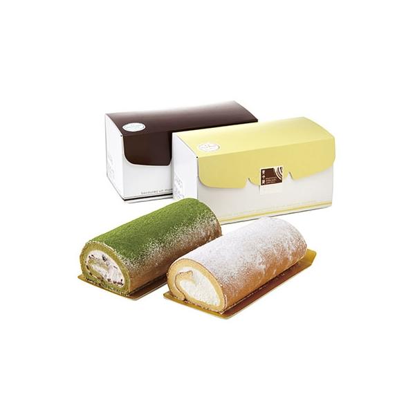 和菓子屋さんのお米の純生ロールケーキ　プレーン・抹茶 各1本(約18cm)計2本　化粧箱入り