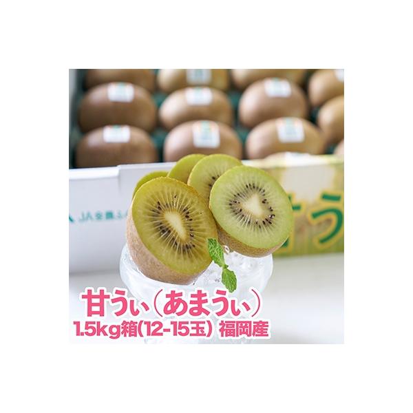 【先行受付】福岡限定!ブランドキウイ「甘うぃ(あまうぃ)」約1.5kg箱(12-15玉)(大野城市)