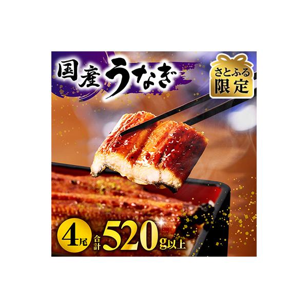 ふるさと納税 宮崎市 【さとふる限定】九州産　うなぎ蒲焼4尾(計600g)