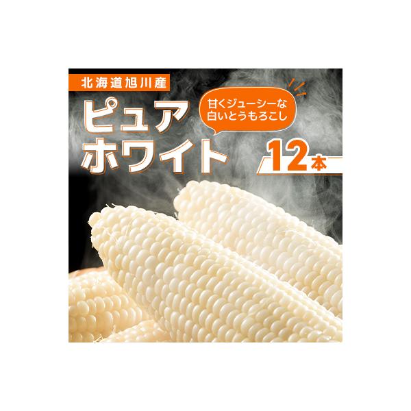 2026年先行受付【まるで果実】甘い北海道産白いとうもろこし12本(ピュアホワイト)_00407