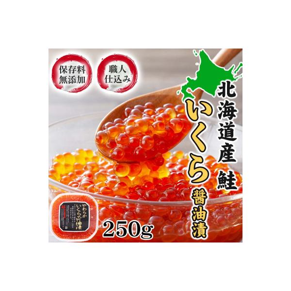 2026年秋発送【化学調味料無添加】北海道産鮭 いくら醤油漬け　250g_00583