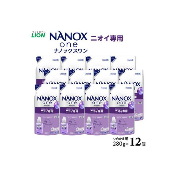 洗濯洗剤 NANOXoneニオイ専用 詰替え用液体洗剤 280g×12