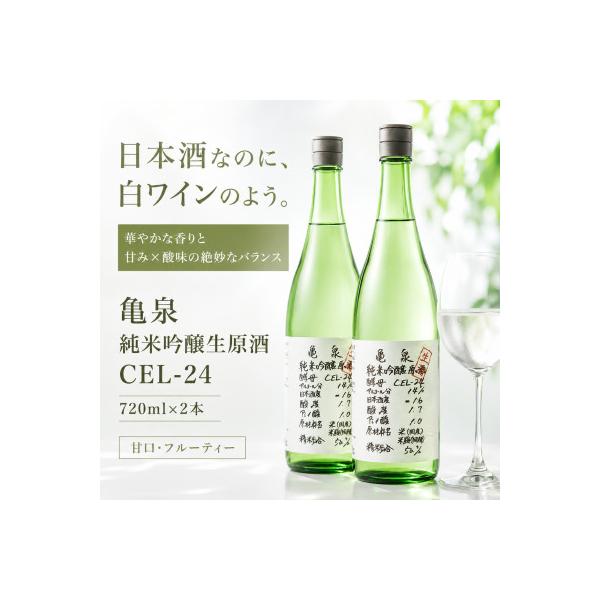 純米吟醸 生原酒 CEL-24(セル24)720ml(生酒) 2本セット 亀泉酒造の甘口な日本酒