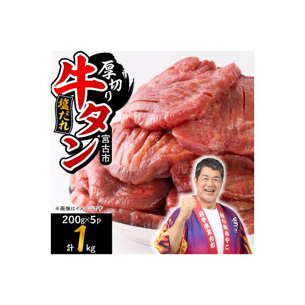 宮古の厚切り塩だれ牛タン1.0kg【タン先あり】