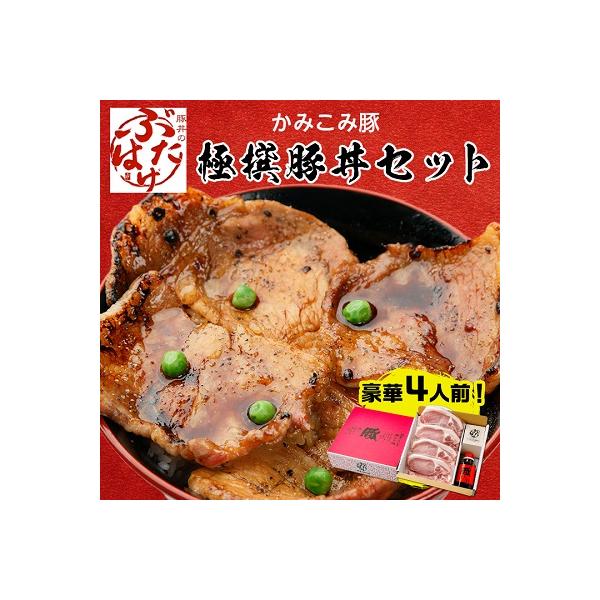 豚丼のぶたはげ「極撰豚丼セット4人前」