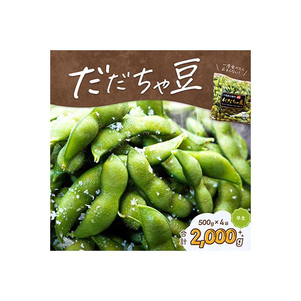 【令和8年分先行受付】だだちゃ喜左衛門(株)のだだちゃ豆《早生》2kg(500g×4袋)枝豆