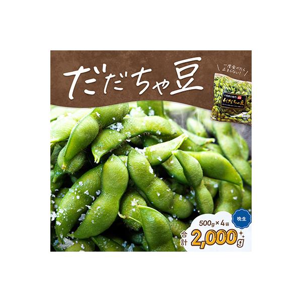 【令和8年分先行受付】だだちゃ喜左衛門(株)のだだちゃ豆《晩生》2kg(500g×4袋) 枝豆