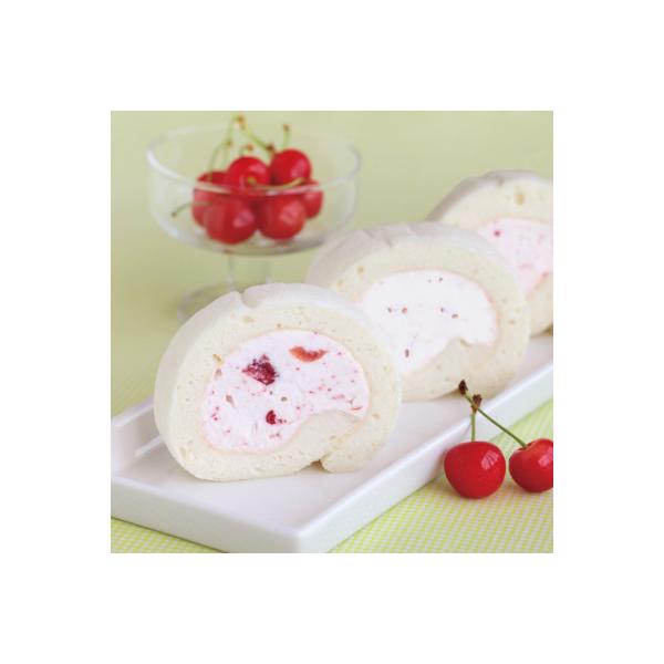 ほわいとぱりろーる ～ほわいと&さくらんぼ～【白いロールケーキ　さくらんぼ】
