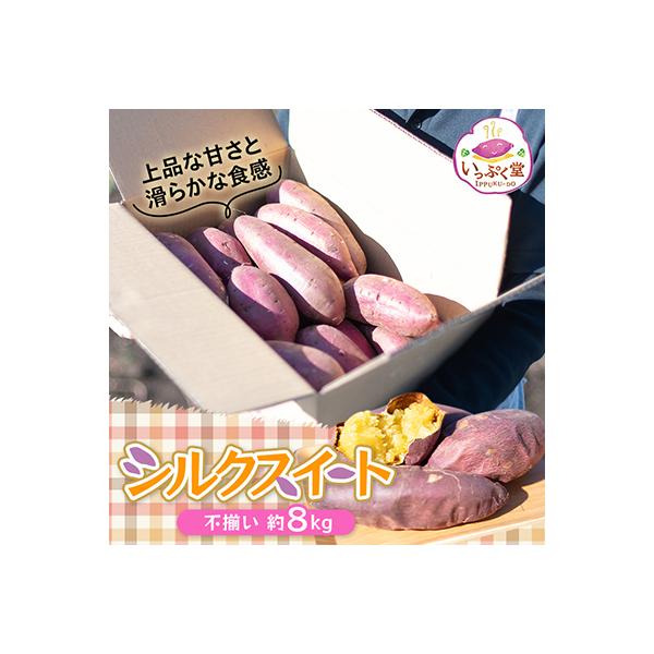 滑らか食感のさつまいも いっぷく堂のシルクスイート・不揃い　約8kg