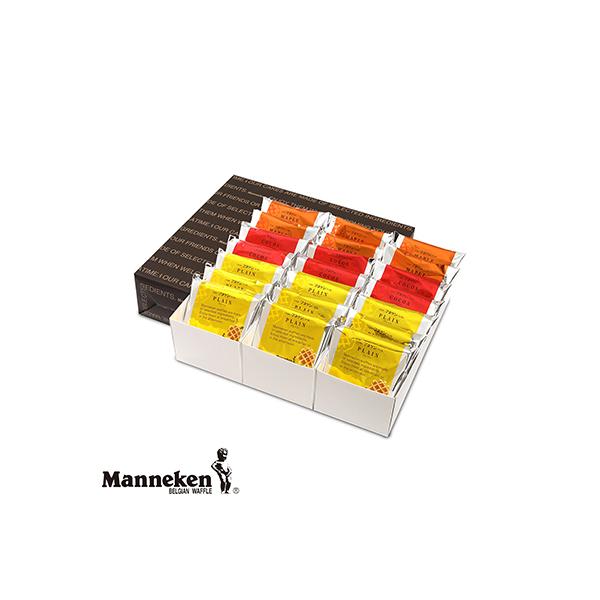 マネケン ベルギーワッフル 21個入ギフトセット プレーン ココア メープル(TP21-PCMG)