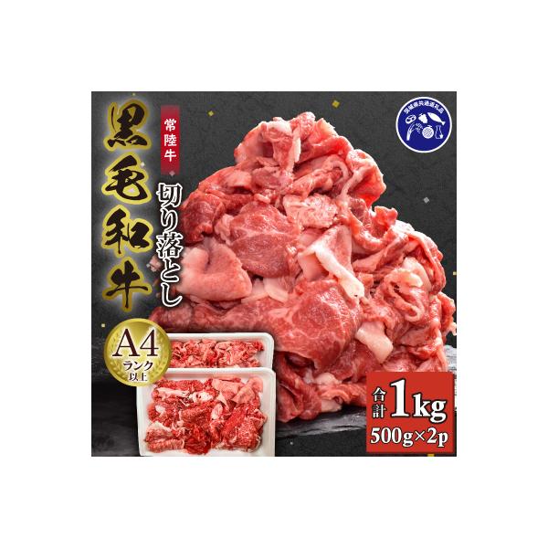 【常陸牛】A4ランク以上!切り落とし1kg(500g×2パック)　茨城共通返礼品