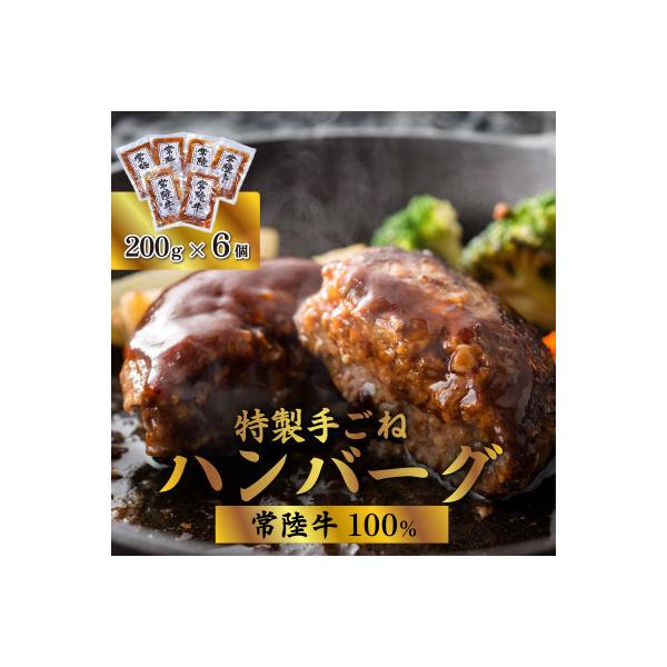 【常陸牛100%】特製手ごね煮込みハンバーグ1.2kg(200g×6袋)