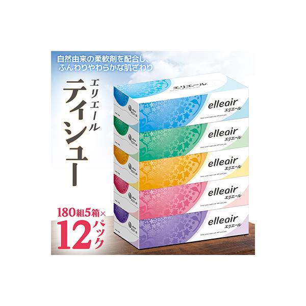 エリエールティシュー180組5箱×12パック