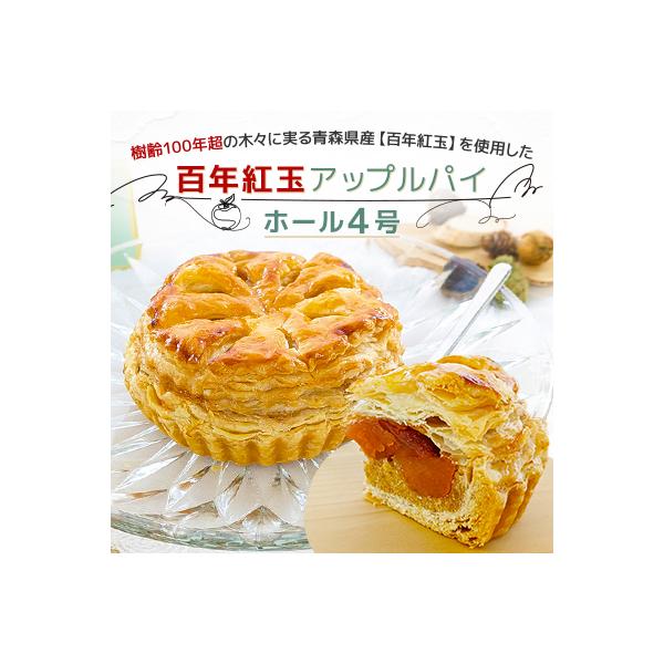 青森県十和田市産　百年紅玉アップルパイ　ホール4号
