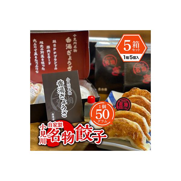 【自家製】小見川名物 餃子 5個入×5箱セット