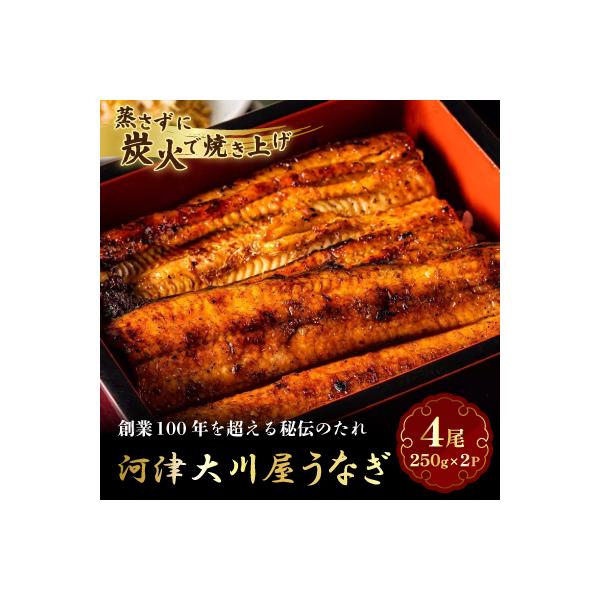 河津大川屋うなぎ　炭火直焼き4尾セット
